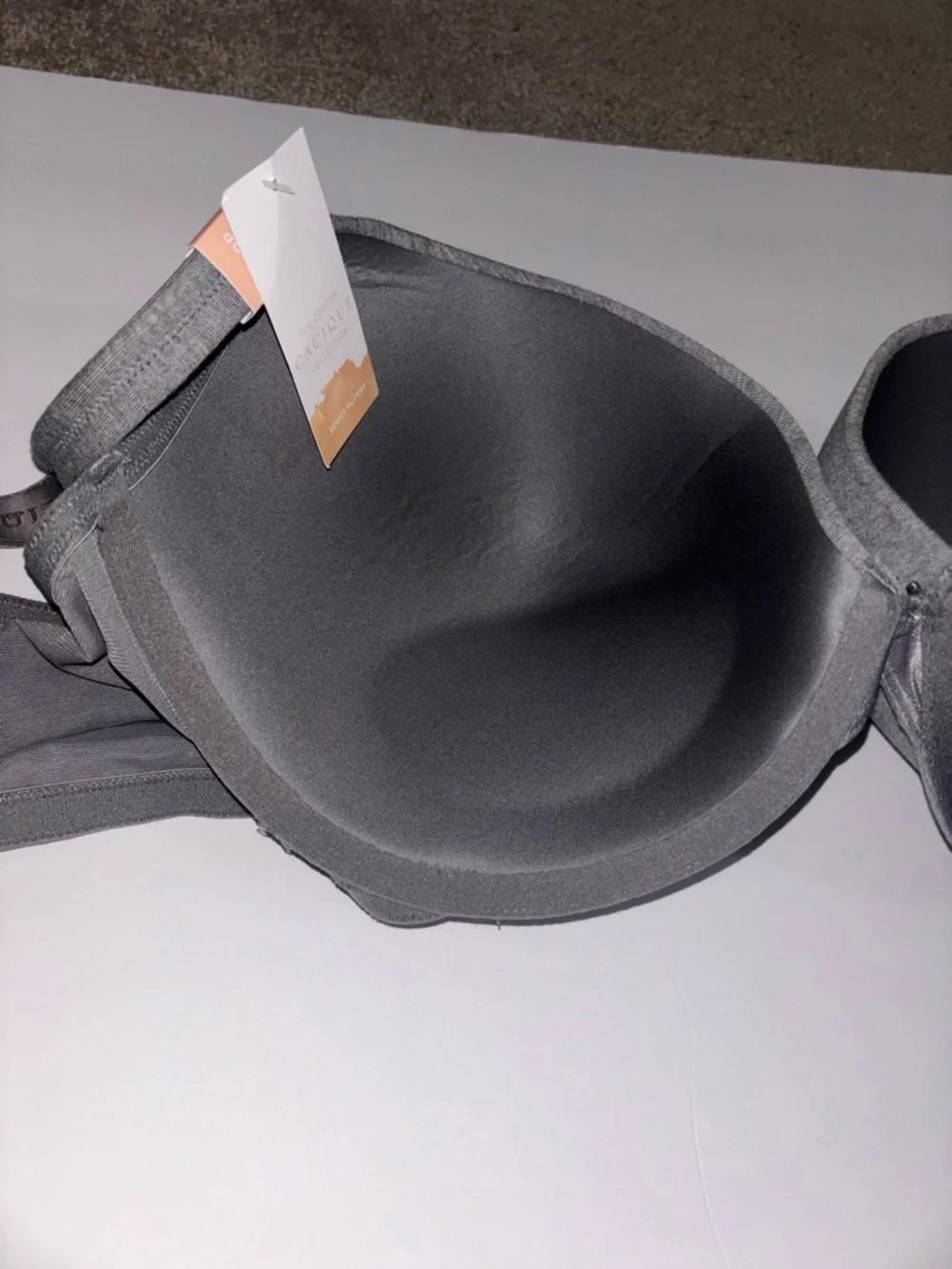 Cacique Collection T-Shirt Bra Boost Plunge Gray Size 42DDD